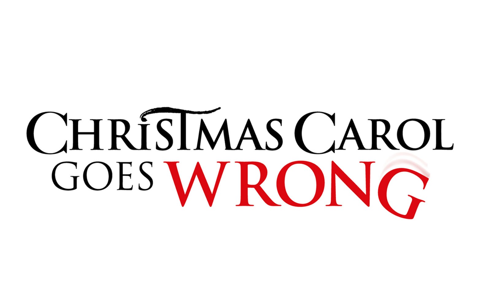 Christmas Carol Goes Wrong logo with stylized text