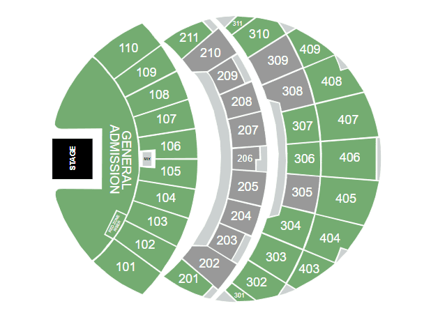 The Sphere Las Vegas Seat Map