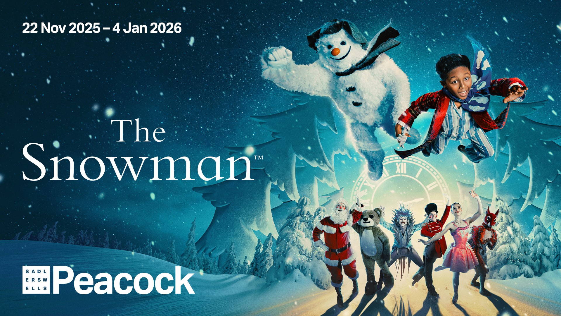 The Snowman the magic Christmas Theatre event at London's Peacock Theatre