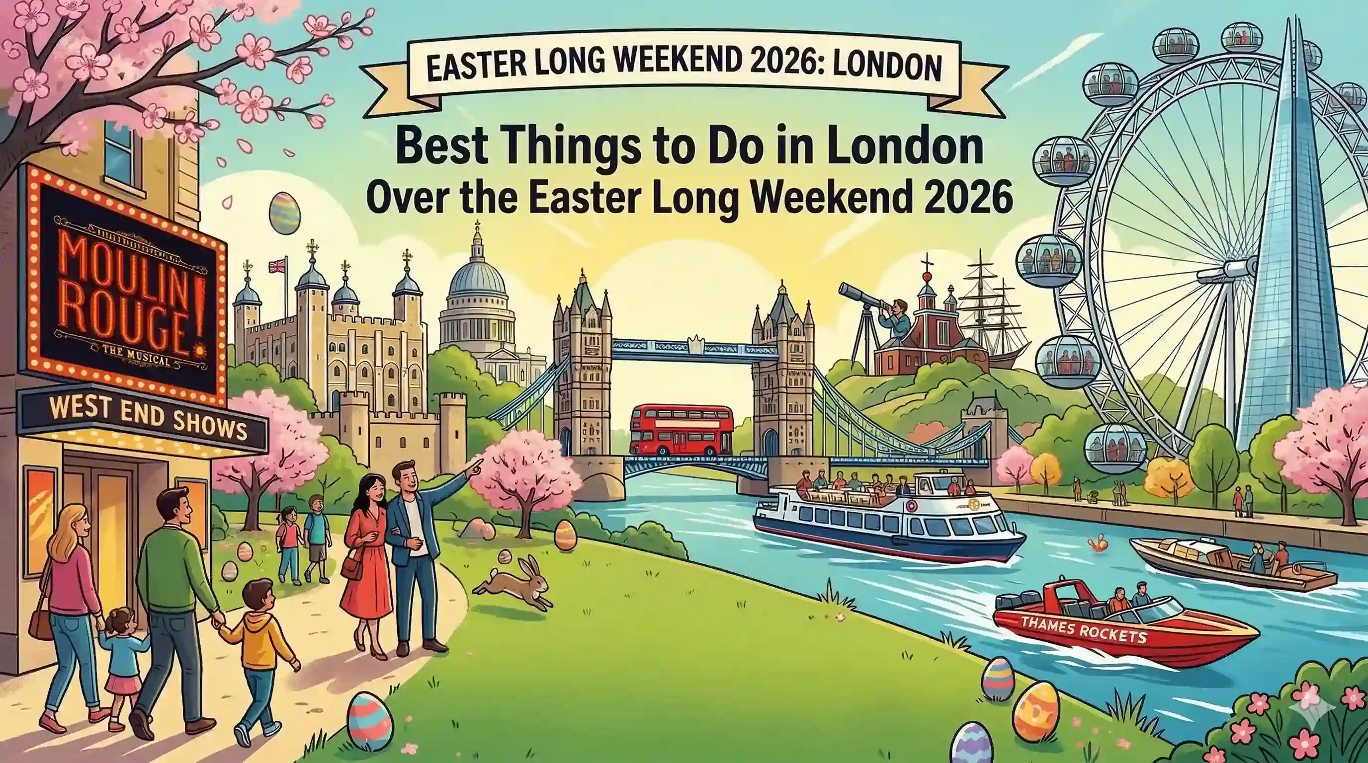 Plan your Easter long weekend in London. West End shows, views, river cruises, family days out and insider tips for the 2026 bank holiday.