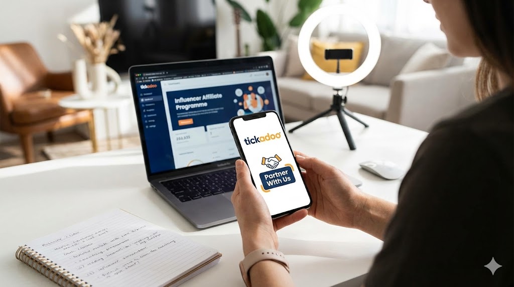 Join the tickadoo influencer affiliate programme today!