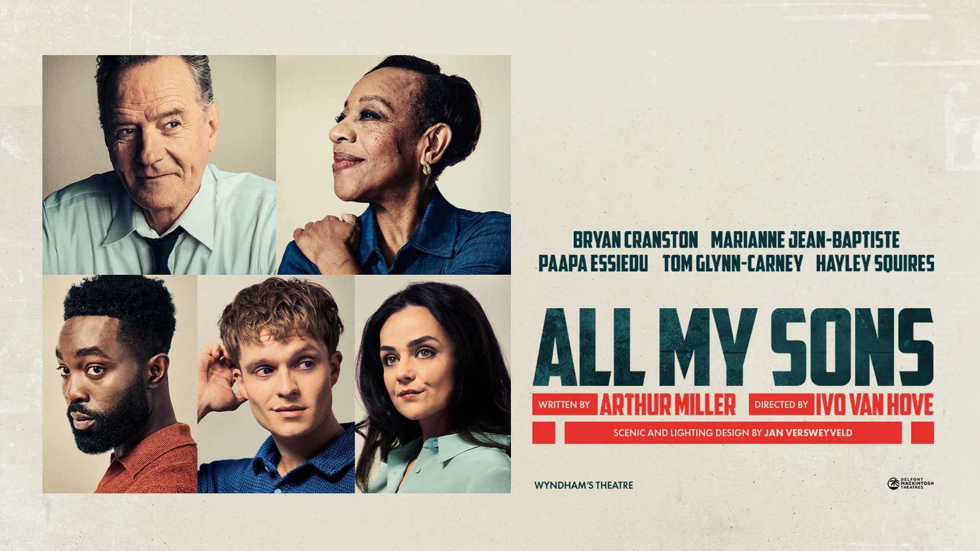 Bryan Cranston, Marianne Jean-Baptiste and Paapa Essiedu star in All My Sons tickets available now